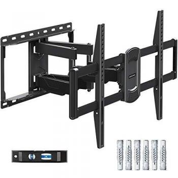 Eono by Amazon - Soporte de Pared TV Giratorio Inclinable para Muchos 42-70 Pulgadas Televisores de LED, LCD, OLED con VESA Entre 200x100 y 600x400 mm y 45,5kg, Soporte TV de Articulado PL2617