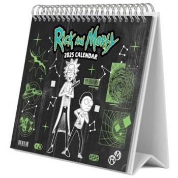 Calendario de escritorio 2025 Rick y Morty Erik multicolor - Base resistente | Planificador mensual: con espacio para anotar y vista mensual global