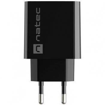 CARGADOR NATEC RIBERA 20W 1XUSB-A + 1XUSB-C PD3.0 QC3.0 NEGRO