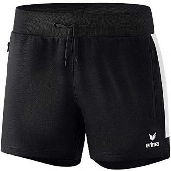 Erima Pantalones Cortos Worker Squad para Mujer, Negro/Blanco, Talla 42