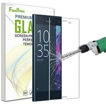 Sony Xcompact Vidrio Templado,Fodlon® Ultra delgado Full Coverage Vidrio templado,3D superficie curva Integración Radian Anti-arañazos anti-huella digital Película protectora para Sony Xcompact-transparente