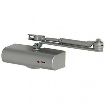 Cierrapuertas Cisa Serie smart Plus 2 multiforza Art. 1 C141603, con Paso El brazo color plata