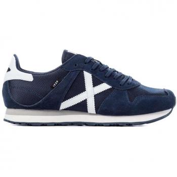 Munich Massana 431 Zapatillas de Running para Hombre, Color Azul Marino con Logotipo Lateral y Detalles en Contraste, Talla 40