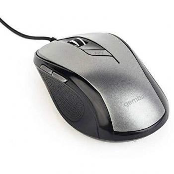 Gembird MUS6B01BG Ratón Óptico 1600 DPI Negro/Gris