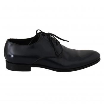 Dolce & Gabbana Blue Leather Dress Derby Formal Men's Shoes - EU39/US6