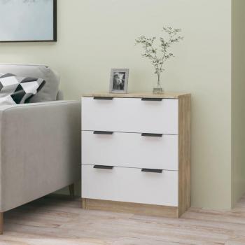 Aparador de madera contrachapada 60x30x70 cm, Mueble de Almacenaje de Salón, Armarios con Puertas, Cajón de Madera, Buffet para salón Moderno, Armario Auxiliar,