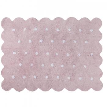 Lorena Canals C-77771 - Alfombra infantil Lavable Modello Galleta, 120x160 cm, rosa