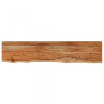 Estante Pared Rectangular Madera Acacia Borde Vivo 110x20x2,5cm