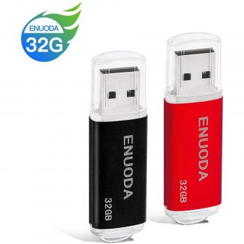 2 Piezas 32GB USB 2.0 ENUODA Pendrive Memorias Diseño de Cierre