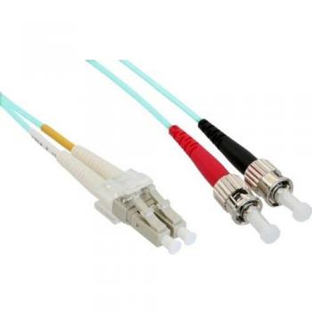 Cable de fibra óptica dúplex InLine®, LC/ST, 50/125µm, OM3, 3m