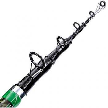 Caña de Pesca a Mosca Compacta Falcon Sturgeon 4.20m 250g Negra y Verde