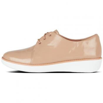 Fitflop Derby, Zapatos de Cordones y Bluchers para Mujer, Rosa