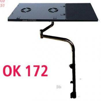 Soporte de pared ajustable para ordenador portátil OK 172 con soporte giratorio para teclado y monitor, ideal para mesitas de noche