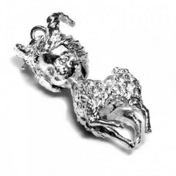 Colgante Horóscopo Plata Ley 925m Aries Busto 33mm