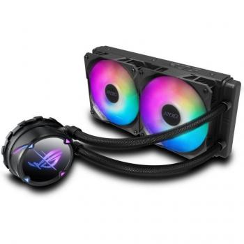 ASUS ROG Strix LC II 240 ARGB All-in-One Liquid CPU Cooler with Aura Sync, Dual ROG 120mm ARGB Radiator Fans