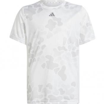 Camiseta Adidas Essentials TR-ES AOP Junior Blanco/Gris