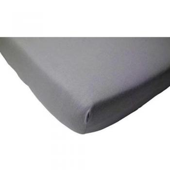 Jollein 518-527-00052 sábanas ajustables Jersey enclavamiento doble, 75 x 150 cm, de color gris claro