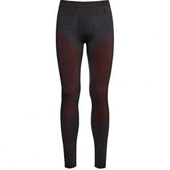 Odlo Pants Evolution Warm Ropa Interior, Hombre, Steel Grey-Orangeade, Extra-Large