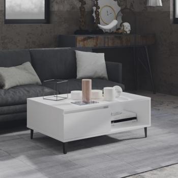 Mesa de centro blanca 90x60x35 cm de aglomerado