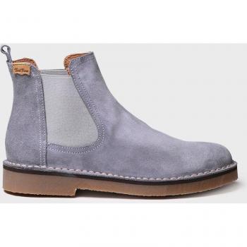 Botines de mujer de serraje con elásticos laterales