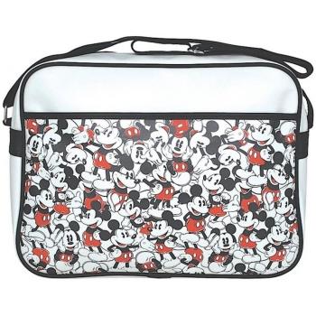 Vintage Retro Mickey Mouse White Bag Shoulder School Pop Art Sport Disney Official