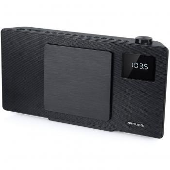 Muse M-60 BT Montado en la Pared Digital Negro Radio CD con Bluetooth, USB y Función Despertador