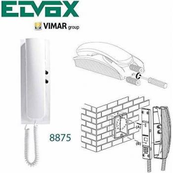 Interfono Elvox 8875 - Citófono electrónico de pared con sistema de sonido y dos pulsantes, instalación de 5 hilos