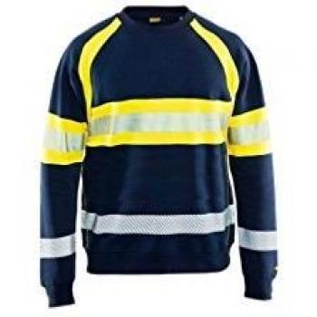 Sudadera de Alta Visibilidad Blaklader Azul Marino/Amarillo XXL