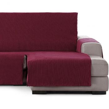 Funda de Sofá Chaise Longue Chenilla Adaptable 240 cm - Rojo