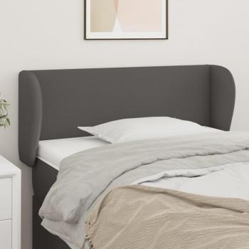 Cabecero de Cama Tapizado en Cuero Sintético Gris con Diseño de Orecchio 103x23x78/88 cm