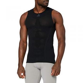 Odlo Camiseta de Tirantes Breathe Performance Ropa Interior Cycling Hombre, Negro, Large