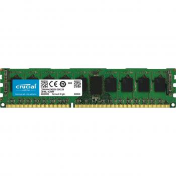 Crucial 4 GB 240 Pin DDR3 1600 ECC UDIMM MTps PC3-12800 CL11 módulo de Memoria sin búfer