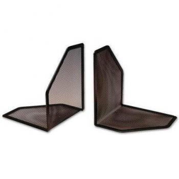 Q-Connect Apoyalibros Metálico rejilla Color Negro -Juego