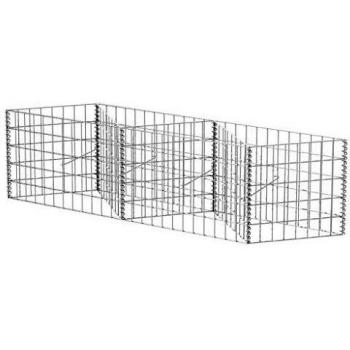 vidaXL Cesta/jardinera/arriate de gaviones de acero 150x30x50 cm