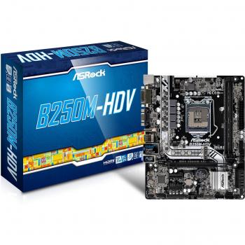 ASROCK B250M-HDV S1151 mATX Intel B250 DDR4 Elegant Motherboard - Grey