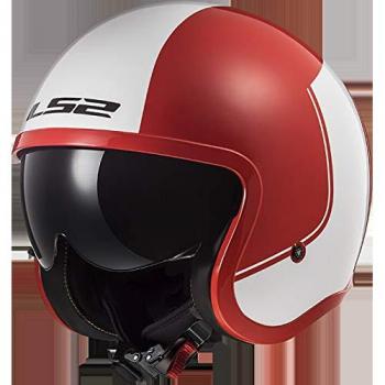 305992432XXL - LS2 OF599 Spitfire Rim Open Face Motorcycle Helmet XXL Red White