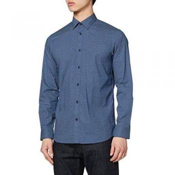 SELECTED HOMME Slhregpen-Harper Shirt LS B Noos Camisa, Dark Navy, L para Hombre