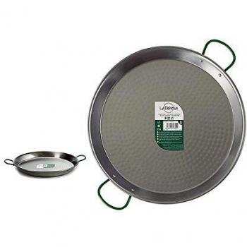 Paellera de Acero Pulido La Dehesa - 42 X 6 X 55 Cm - Capacidad para 10 Raciones