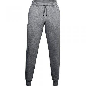 Pantalón Under Armour Rival Fleece Joggers negro para hombre, características: tejido suave y cálido, ajuste regular, cintura elástica con cordón, bolsillos laterales con cierre, puños en los tobillos