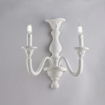Aplique Shabby Chic Lucca Blanco 2 Luces E14