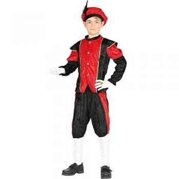 Disfraz de Paje Rojo y Negro para niño