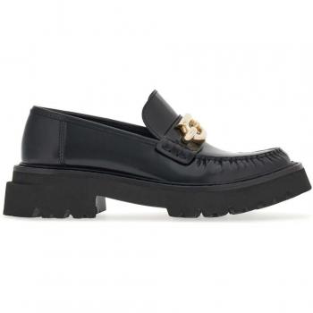 Ferragamo Women's Gancio Leather Brogues Boot in Black | Size 7 | 01G019