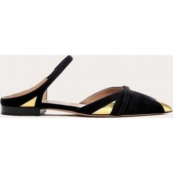 Malone Souliers Women's Black Flat Mules Size 37