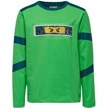 LEGO Wear Boy Ninjago- Tiger 106 - Langarmshirt, Camisa Manga Larga Niños, Verde