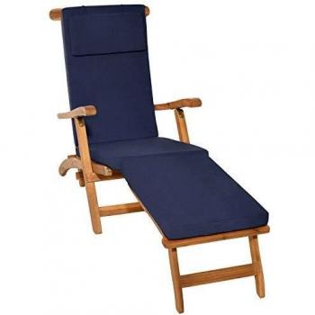 Cojín Desenfundable para Tumbona y Hamaca LoftLux DC 175x45x5 cm Azul Oscuro - Beautissu