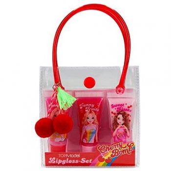 Depesche TOPModel Cherry Bomb 11135 - Pintalabios en estuche, 3 x 9 ml con aroma