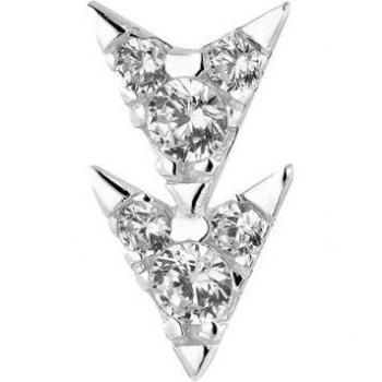 Piercing tragus Earcandy Suru de plata bañado en rodio