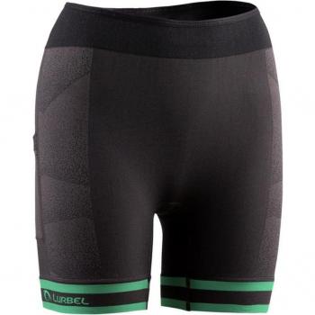 Lurbel Spirit Trail Running Shorts for Women in Black and Green, Size Large