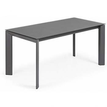 Kave Home Mesa extensible Axis, gris y grafito - 160