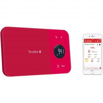 Báscula de Cocina Conectada Terraillon Nutritab Roja, Capacidad 5 kg, Graduación 1 g, Bluetooth y Análisis Nutricional
